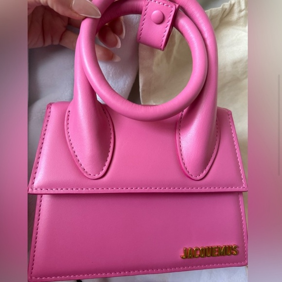 NWT Jacquemus Le Chiquito Noeud bag in pink - Picture 5 of 15